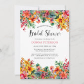 ハワイアンルアウ(ハワイ式宴会)カラフルブライダルシャワー 招待状 (正面)