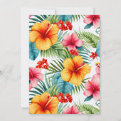ハワイアンルアウ(ハワイ式宴会)カラフルブライダルシャワー 招待状 (裏面)