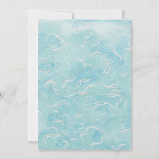 ハワイアンルアウ(ハワイ式宴会)サマープール誕生日パーティー 招待状 (裏面)