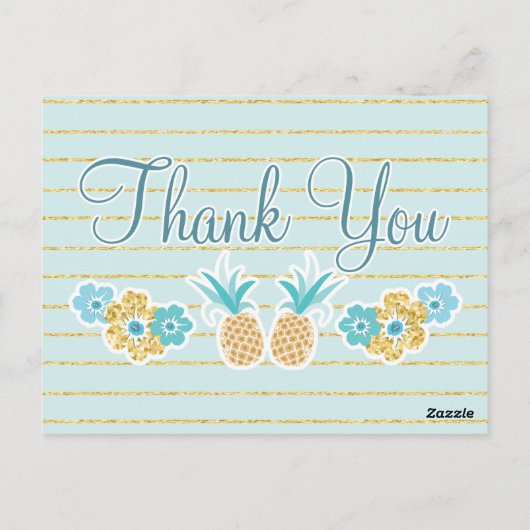 ハワイアンルアウ（ハワイ式宴会）サンキューカード ポストカード (裏面)