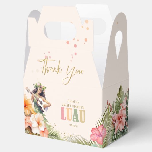 ハワイアンルアウ（ハワイ式宴会）スウィート16ありがとうID1092 フェイバーボックス (オープン)