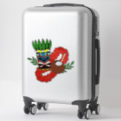 ハワイアンルアウ(ハワイ式宴会)ティキレイココナッツトーテム シール (スーツケース)