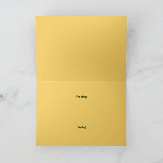 ハワイアンルアウ（ハワイ式宴会）トロピカルティキバーグリーティング カード (内部)