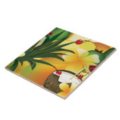 ハワイアンルアウ(ハワイ式宴会)トロピカルティキバーラージタイル タイル (側面)