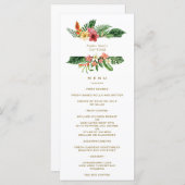 ハワイアンルアウ（ハワイ式宴会）トロピカルフラワーズバプティスメニュー メニュー (正面/裏面)