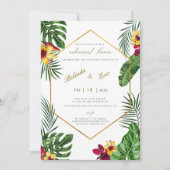 ハワイアンルアウ(ハワイ式宴会)トロピカルリハーサル 招待状 (正面)