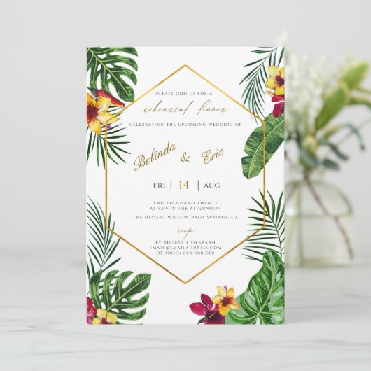 ハワイアンルアウ(ハワイ式宴会)トロピカルリハーサル 招待状 (スタンド正面)