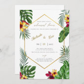 ハワイアンルアウ(ハワイ式宴会)トロピカルリハーサル 招待状 (正面/裏面)