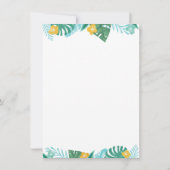 ハワイアンルアウ（ハワイ式宴会）バースデーパーティーパイナップルルアウ（ハワイ式宴会）プール 招待状 (裏面)