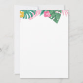 ハワイアンルアウ(ハワイ式宴会)バースデーパーティーパイナップルルアウ(ハワイ式宴会)プール 招待状 (裏面)