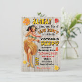 ハワイアンルアウ(ハワイ式宴会)バースデーパーティ招待状 招待状 (スタンド正面)