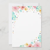 ハワイアンルアウ（ハワイ式宴会）パイナップルトロピカルガール誕生日 招待状 (裏面)