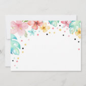 ハワイアンルアウ（ハワイ式宴会）パイナップルトロピカルガール誕生日 招待状 (裏面)