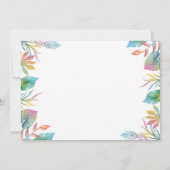 ハワイアンルアウ(ハワイ式宴会)パイナップルトロピカルガール誕生日 招待状 (裏面)