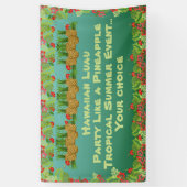 ハワイアンルアウ(ハワイ式宴会)パラダイステーマ 横断幕 (縦)