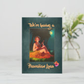 ハワイアンルアウ（ハワイ式宴会）パーティの招待状 招待状 (スタンド正面)