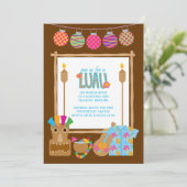 ハワイアンルアウ（ハワイ式宴会）パーティの招待状 招待状 (スタンド正面)