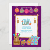 ハワイアンルアウ（ハワイ式宴会）パーティの招待状 招待状 (正面/裏面)