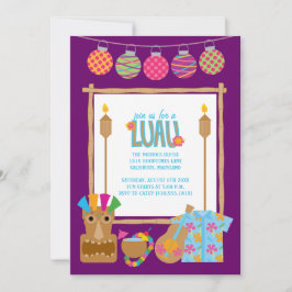 ハワイアンルアウ（ハワイ式宴会）パーティの招待状 招待状