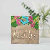 ハワイアンルアウ(ハワイ式宴会)パーティの招待状 招待状 (スタンド正面)