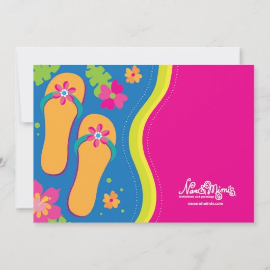 ハワイアンルアウ(ハワイ式宴会)パーティの招待状 招待状 (裏面)