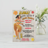 ハワイアンルアウ(ハワイ式宴会)パーティの招待状 招待状 (スタンド正面)