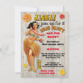 ハワイアンルアウ(ハワイ式宴会)パーティの招待状 招待状 (正面)