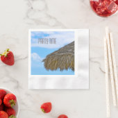 ハワイアンルアウ（ハワイ式宴会）パーティーチキハット 縁ありカクテルナプキン (インサイチュ)