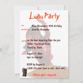 ハワイアンルアウ（ハワイ式宴会）パーティー招待状 招待状 (正面)