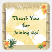 ハワイアンルアウ(ハワイ式宴会)パーティー特典シール スクエアシール (正面)