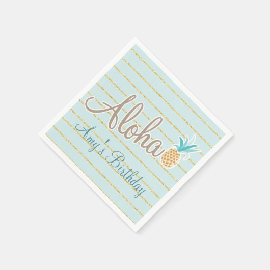 ハワイアンルアウ（ハワイ式宴会）パーティー、カスタムナプキンス スタンダードカクテルナプキン (角)