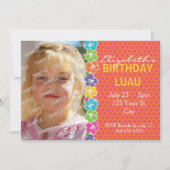 ハワイアンルアウ（ハワイ式宴会）パーティー 招待状 (正面)