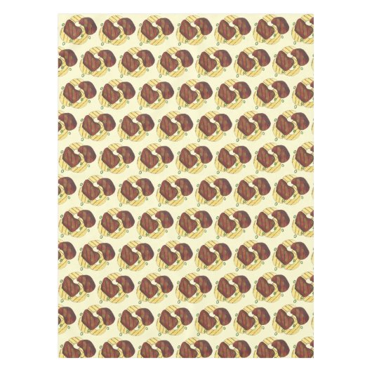 ハワイアンルアウ(ハワイ式宴会)フーリチキンパイナップルパーティー テーブルクロス (正面)