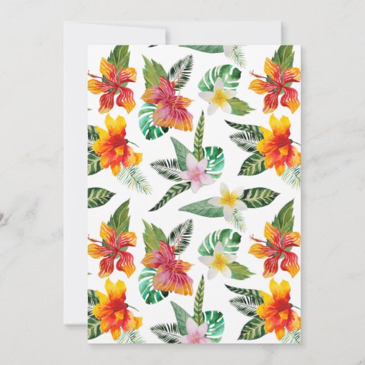 ハワイアンルアウ（ハワイ式宴会）ブライダルシャワー招待 招待状 (裏面)