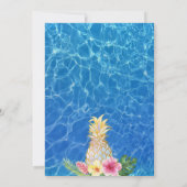 ハワイアンルアウ（ハワイ式宴会）プールパーティー誕生日招待状 招待状 (裏面)