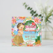 ハワイアンルアウ(ハワイ式宴会)ベビーシャワー 招待状 (スタンド正面)