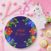 ハワイアンルアウ(ハワイ式宴会)ホリデーお祝い ペーパープレート (パーティー)