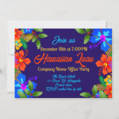 ハワイアンルアウ（ハワイ式宴会）ホリデーパーティハイビスカスンホリー 招待状 (正面)