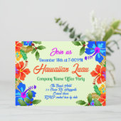 ハワイアンルアウ(ハワイ式宴会)ホリデーパーティハイビスカスンホリー 招待状 (スタンド正面)