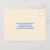 ハワイアンルアウ（ハワイ式宴会）ホリデーパーティハイビスカス ポストカード (裏面)