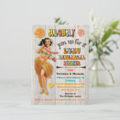 ハワイアンルアウ(ハワイ式宴会)リハーサルディナー招待状 招待状 (スタンド正面)