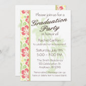 ハワイアンルアウ(ハワイ式宴会)卒業パーティー招待状 招待状 (正面/裏面)