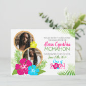 ハワイアンルアウ（ハワイ式宴会）卒業式3写真の発表 招待状 (スタンド正面)