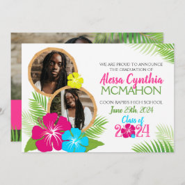 ハワイアンルアウ(ハワイ式宴会)卒業式3写真の発表 招待状