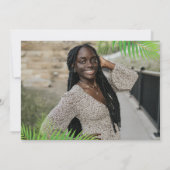 ハワイアンルアウ（ハワイ式宴会）卒業2写真アナウンス 招待状 (裏面)