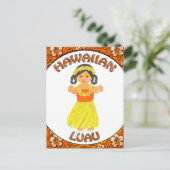 ハワイアンルアウ（ハワイ式宴会）招待状葉書 ポストカード (スタンド正面)