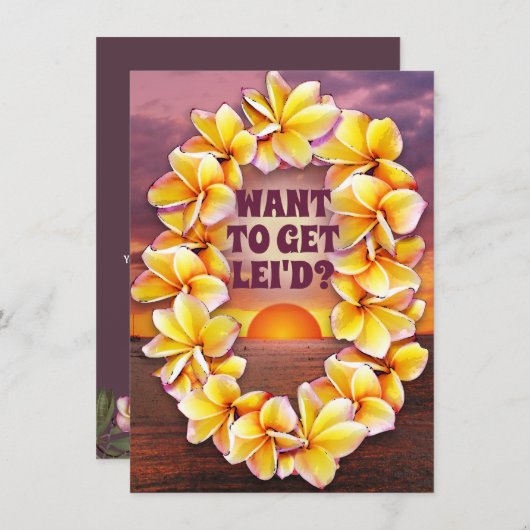 ハワイアンルアウ（ハワイ式宴会）(文字のカスタマイズ) (正面/裏面)