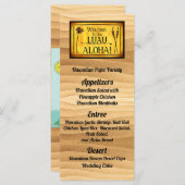 ハワイアンルアウ（ハワイ式宴会）結婚のフラットメニュー メニュー (正面/裏面)