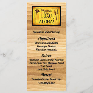 ハワイアンルアウ(ハワイ式宴会)結婚のフラットメニュー メニュー