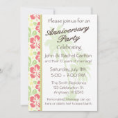 ハワイアンルアウ(ハワイ式宴会)結婚記念日パーティの招待状 招待状 (正面)